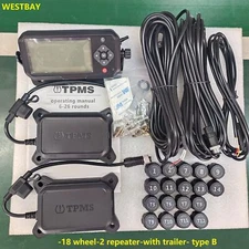 18 Sensors TPMS Tire Pressure Monitoring System for RV/Motorhome/Caravan/Trucks