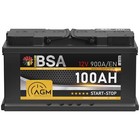 BSA AGM Batterie 12V 100Ah 900A/EN Autobatterie Start Stop VRLA 95Ah 92Ah