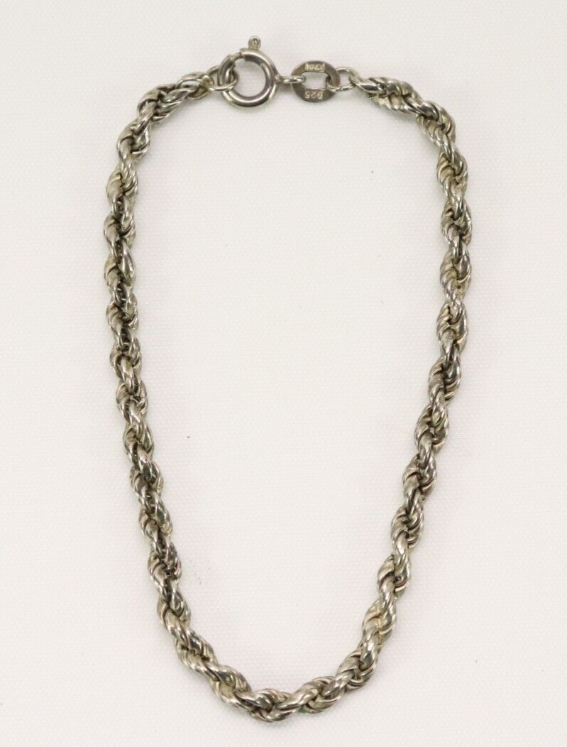 アクセサリー Vintage rope Chain Bracelet silver 925 Vintage .925 Sterling Silver Rope Chain Bracelet 7