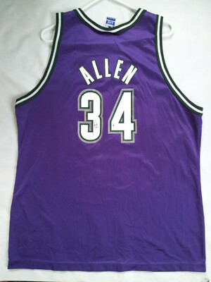 VINTAGE CHAMPION MILWAUKEE BUCKS #34 RAY ALLEN BASKETBALL JERSEY