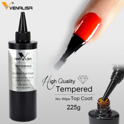 225g Nail Art Soak Off UV/LED No Wipe Top Coat Base Coat Without Sticky Layer
