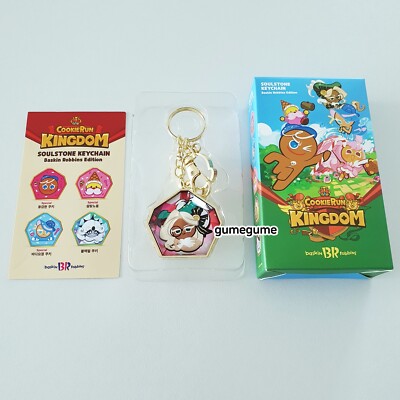 CookieRun Kingdom Soulstone Keychain Eclair Cookie Keyring Charm