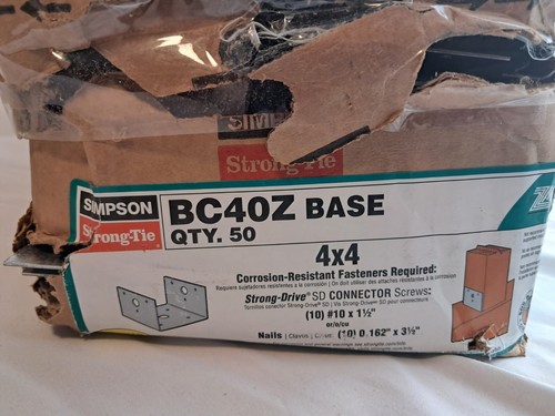 Simpson Strong-Tie BC40Z Zmax Steel Post Base 18 ga. x 3.25 in. (Pack of 50) - Picture 2 of 8