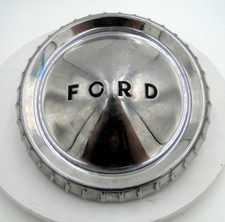 1 Vintage 10 12 Ford Dog Dish Hubcap - Black Letters