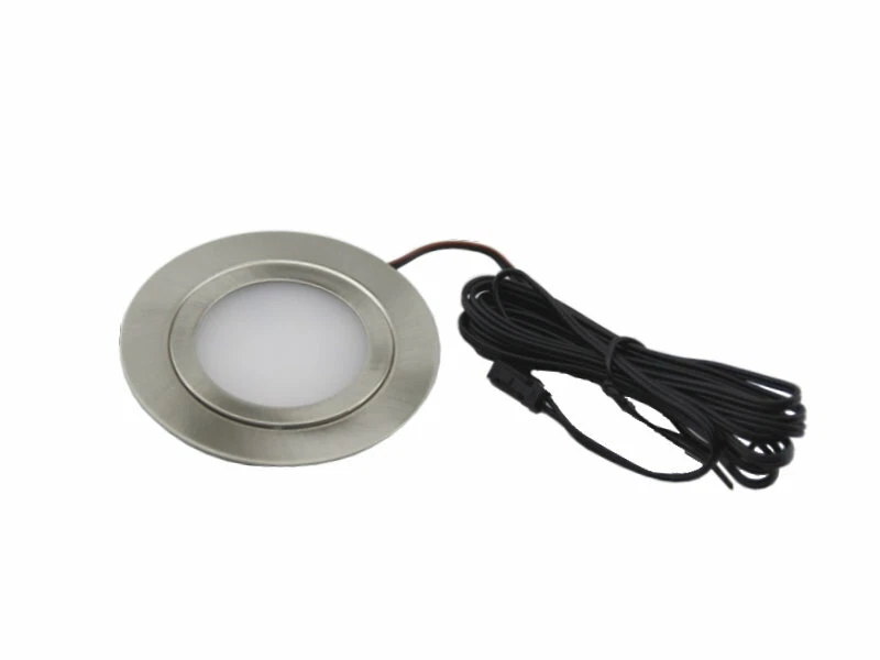 LED Einbauleuchte 12V 3W flach 10mm Einbautiefe Strahler Edelstahl warmweiss - Bild 4 von 4