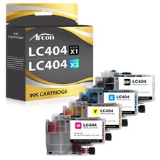 4 Pack High Yield LC404 Ink For Brother MFC-J1205W MFC-J1215W MFC-J1205W XL