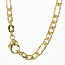 3,5mm 60cm 585 - 14 Karat Gold Halskette Figarokette massiv Gold Goldkette 14,6g