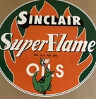 Sinclair Super Flame  Oil Gas Premium Quality Vintage  Reproduction Garage Sign