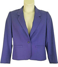 Vintage Pendleton 100 Wool Blazer Womens Size 12 Purple Jacket USA