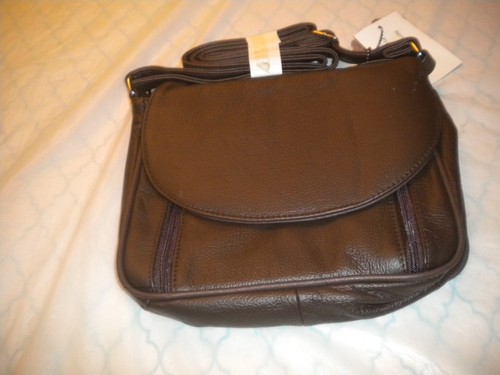 Nagelneue Ledertasche Farbe Braun mit vielen Fächern UND LEDERRIEMEN - Bild 4 von 5