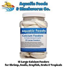 Calcium Feeders, 15 Large Discs for Shrimp, Snails, Crabs, Crayfish  Tropicals