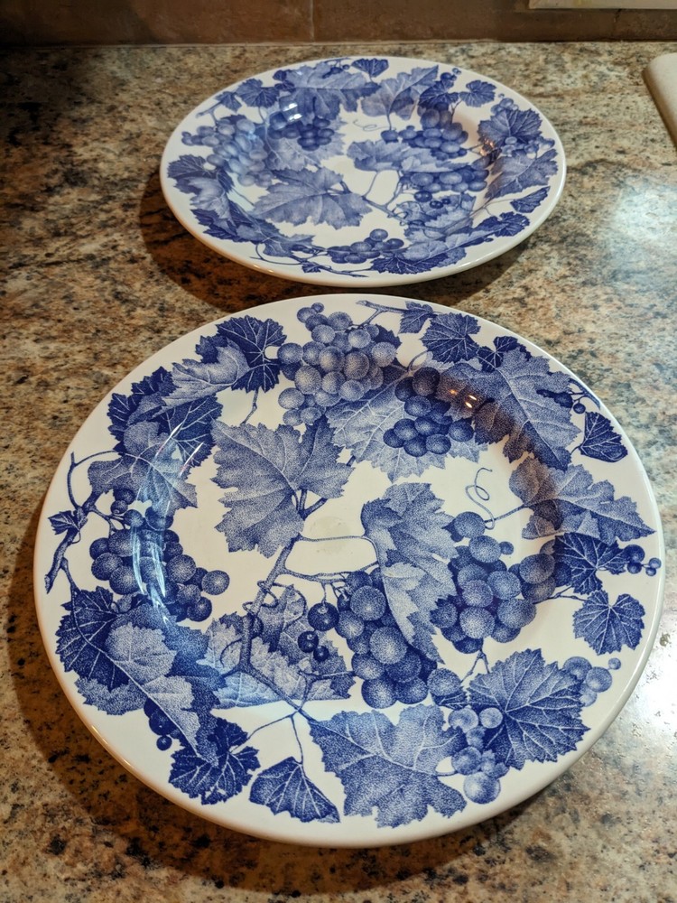 Set Of 2 La Primula Quadrifoglio SRL Dinner Plates 10-1/4