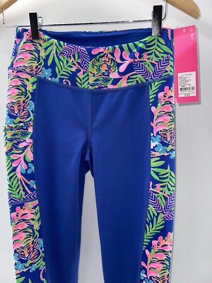 Lilly Pulitzer Weekender Mid Rise Leggings Borealis Blue How You Like Me Prowl S