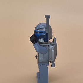 LEGO Star Wars Jango Fett Minifigure Mandalorian Jango Fett Smile Blue sw0468