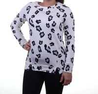Kensie Animal Print Sweatshirt Eggshell Combo Xs on sale Kensie Animal Print Sweatshirt Eggshell Combo Xs on sale