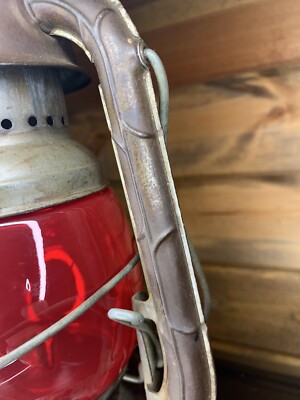 1943 Dietz Little Wizard Lantern w/Red Globe-Leak Tested and it