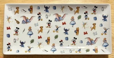 Disney 100 Platter Dish Pooh Mickey Minnie Stitch Dumbo Tinkerbell Simba Alice