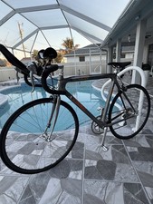 Trek 5500 Carbon Fiber Road Bike Silver Aerobar 700C Wheels Caliper Brakes