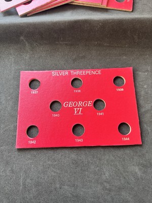 Silber Georg VI Threepences Münzeinsatz 1937-1944