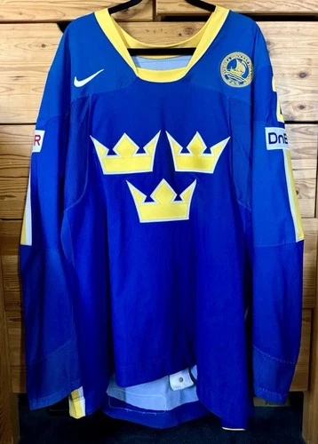 IIHF 2008 Team Sweden Game Worn Hockey Jersey