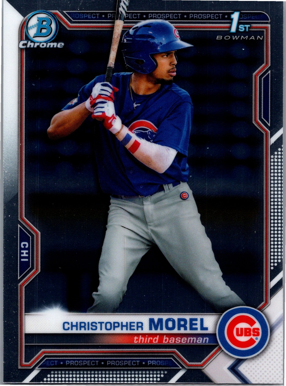 2021 Bowman #BCP-131 Christopher Morel Chrome 1st XRC Chicago Cubs
