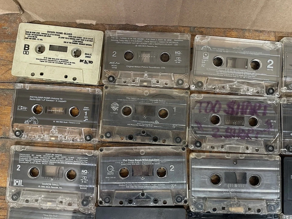 80's 90's Hip Hop Rap 70's Funk Soul Vintage Cassette Tape No Case Lot of 198 — 第 3/4 张图片