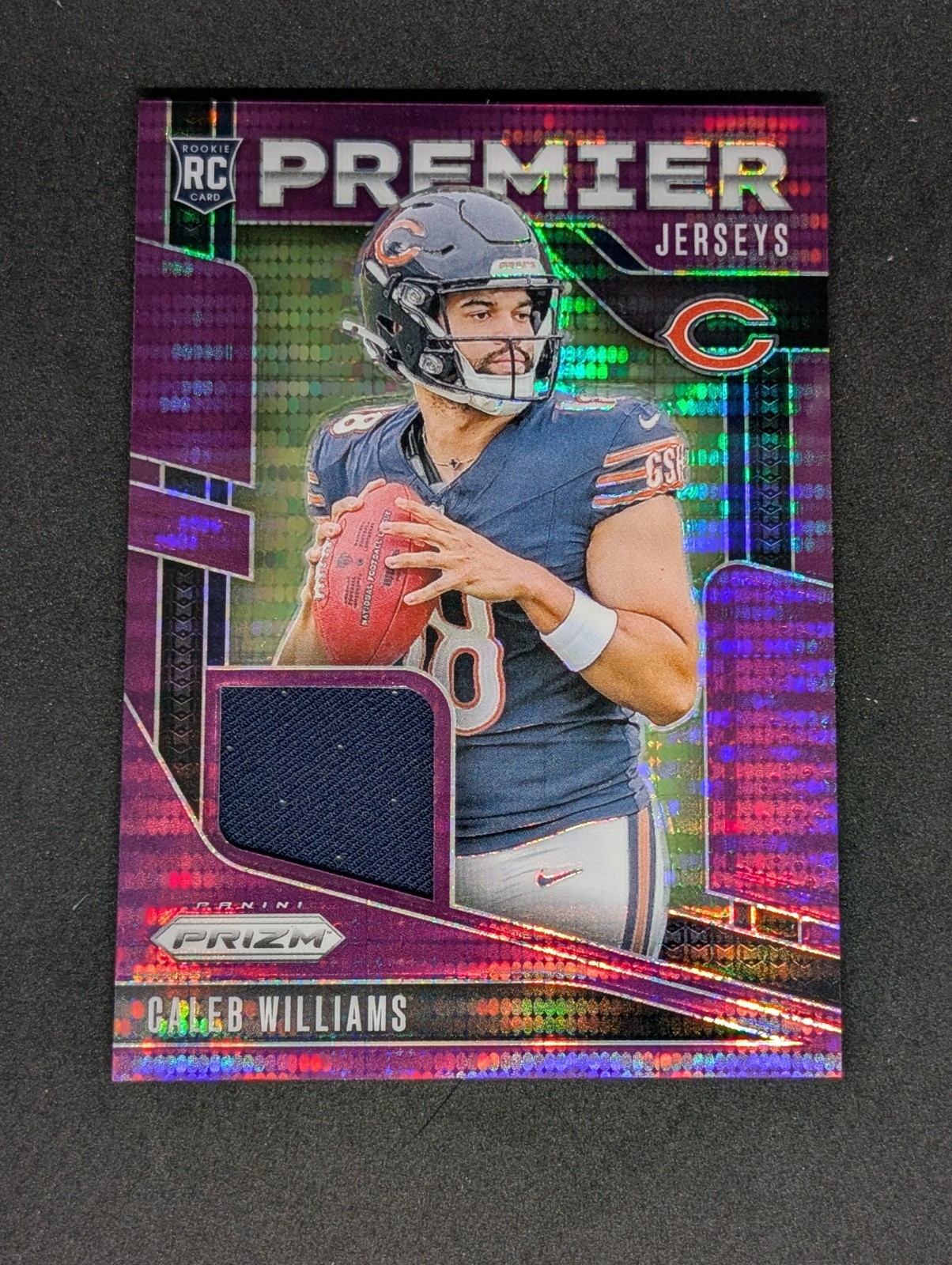 Caleb Williams #PJ-CWS (Football Cards 2024 Panini Prizm Premier Jersey) — is it worth grading?