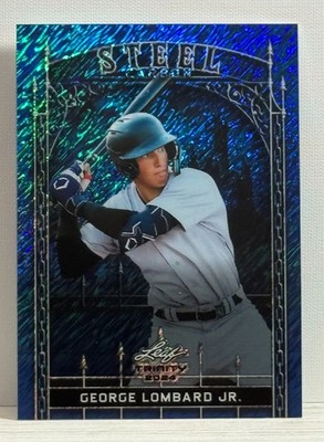 2024 Leaf Trinity Baseball - George Lambard Jr - #S-36 Blue Shimmer Steel /9