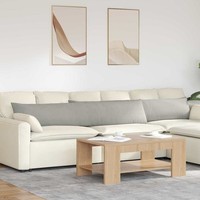 Sofa Kissen 2 Pcs Hellgrau 200 X 40 Cm Stoff