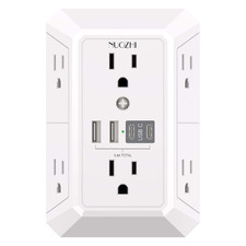 Outlet Extender Surge Protector - Nuozhi 6 Outlet Splitter 4 Usb Ports2 Usb-C