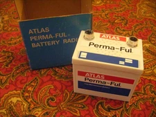 Vintage ATLAS Perma-Flu Battery Shape Am FM Radio