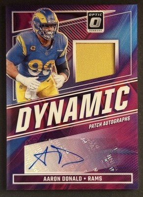 Aaron Donald 2024 Panini Donruss Optic #DPA-ADD Dynamic Patch Auto /25 Rams