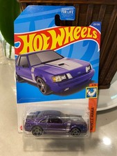 2022 Hot Wheels #221 Muscle Mania 4/10 '84 MUSTANG SVO Purple w/Gray Pr5 Spokes