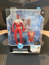 McFarlane DC Multiverse JLA SUPERMAN  Red  PLATINUM EDITION Plastic Man BAF MIP