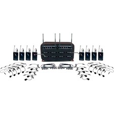VocoPro 8 Channel Wireless HeadsetLapel MicInBag Pack Refurbished