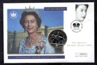 GB - 2002 QE2 Golden Jubilee £5 Coin PNC Mercury First Day Cover