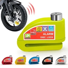 Motorcycle Bicycle Lock Disc Alarm Padlock Anti-Theft Protection Security Device