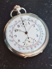 Minerva calibro Minerva 19' 9CH alta qualità grande cronografo 52,5mm argento 800