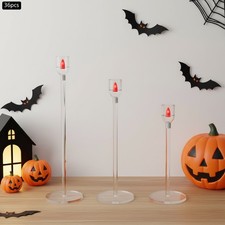 36pcs Acrylic Candlestick Holders,Clear Tall Candlestick Holders, Candle Holders