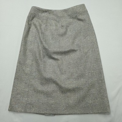 Akris Punto Womens Wool A Line Skirt US 4 Flecked Tweed Lined  Luxury Executive 