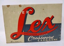 VINTAGE LEXICON CARD GAME 1937 1938 PARKER BROS CROSSWORD RARE