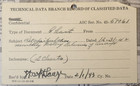 WWII 1943 Albion Topliffe Sawyer Technical Data Branch Record of Classified Data — photo 1