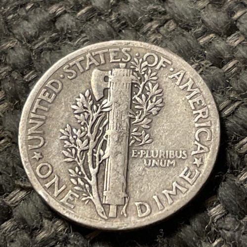 1943 Mercury Dime Silver Coin - Picture 2 of 2