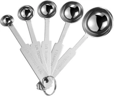 5PCS Measuring Spoons Set, Food Grade Stainless Steel measuring cups