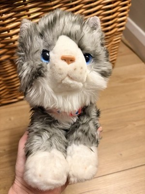Keel Toys Signature Kuschelkätzchen Stofftier Plüschtier grau weiß Tabby Katze 14 Zoll