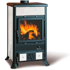 Kaminofen ROSELLA Gusseisen & Stahl 8,8 kW Kachelofen Holz Heizung Ofen Holzofen