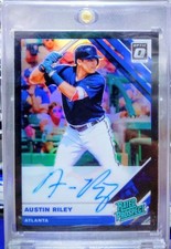 Austin Riley Panini 2019 Donruss Optic Auto Black Prizm 50 Limited Braves RC MLB