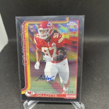 🔥2025 Topps Chrome Football Ashton Gillotte Black Wave Refractor /10 RC Auto🔥
