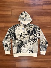 Air Jordan Hoodie Brooklyn Fleece Sweatshirt White AOP FV7297-010 Men  s Medium M