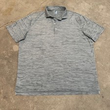Johnnie-O Polo Shirt Men XL Grey Featherweight UPF 50 Performance Space Dye